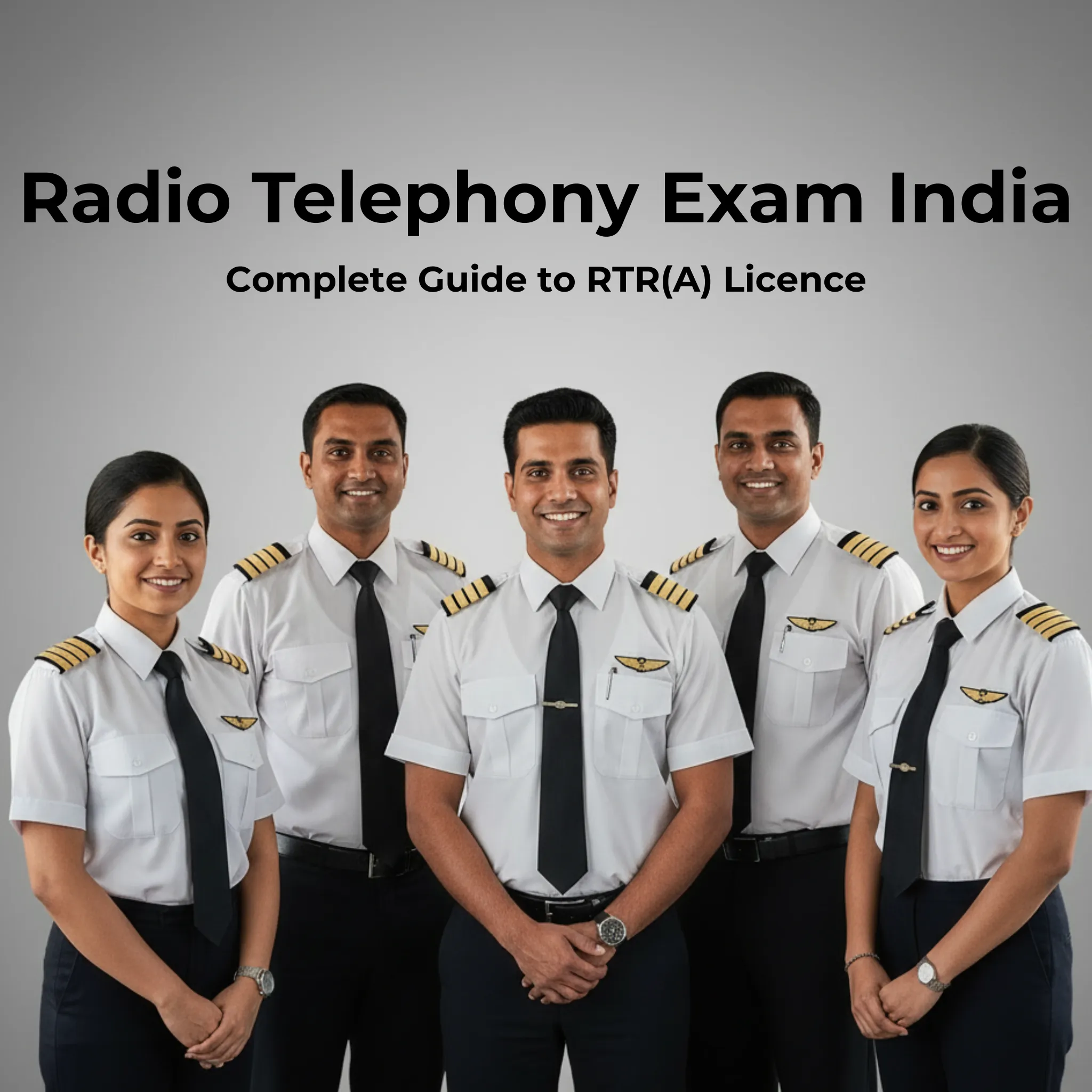 Pilot practicing radio communication for Radio Telephony Exam India in simulator