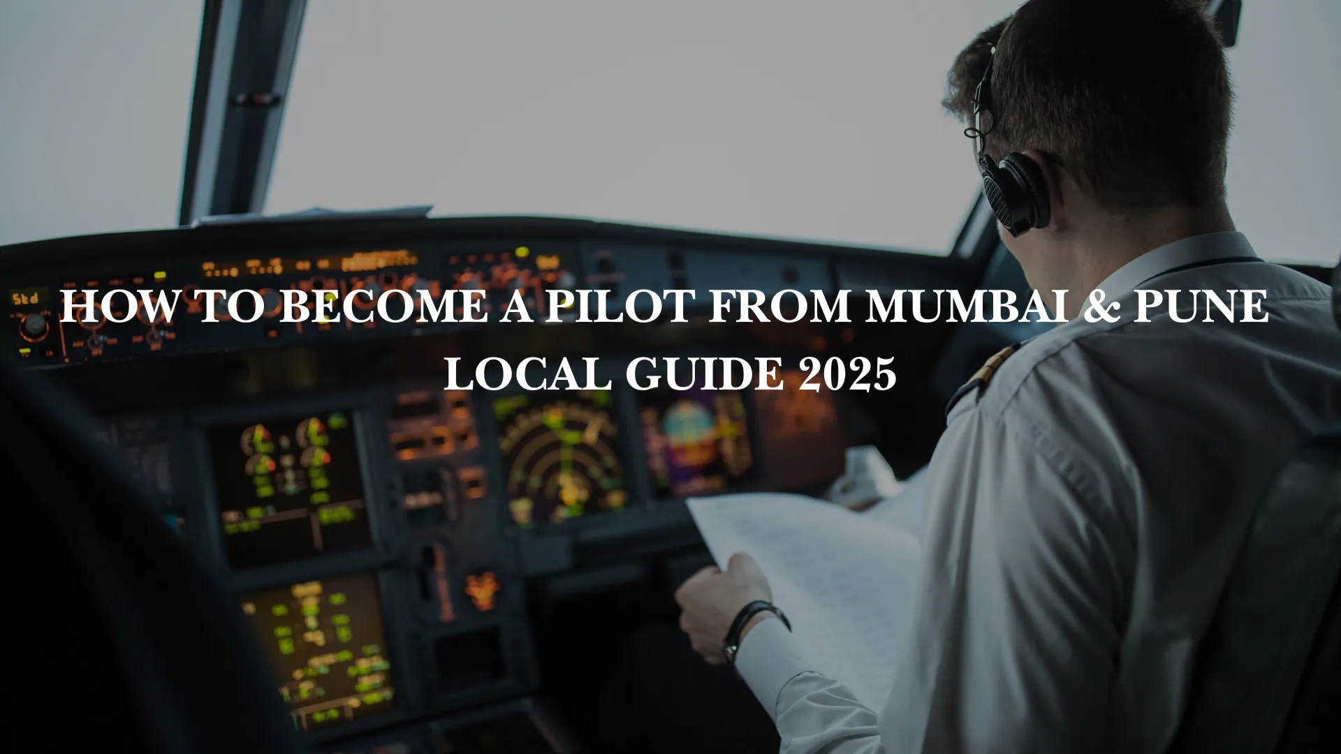 Pilot in aircraft cockpit preparing for flight — how to become a pilot Mumbai Pune guide 2025
