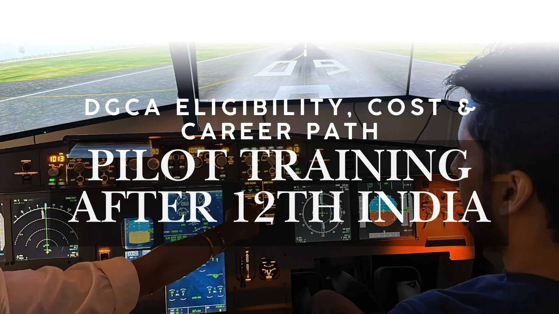 Pilot training after 12th in India showing DGCA eligibility, cost and career path